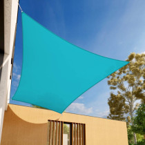 Mofish Blue LZQpearl Rectangle Lwlei Sun Shade Sail Large Canopy 5X7 Meter Outdoor Shade Cloth Uv Block Fabric For Patio Backyard Garden, 320D Polyester Cloth & Pu Coating