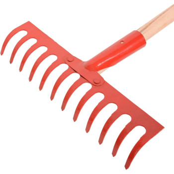 Moonlight 10201 Steel Garden Rake With 12 Teeth- Orange