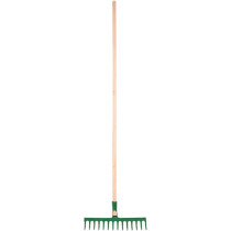 Moonlight Steel Garden Rake (14 Teeth, Green,10182)