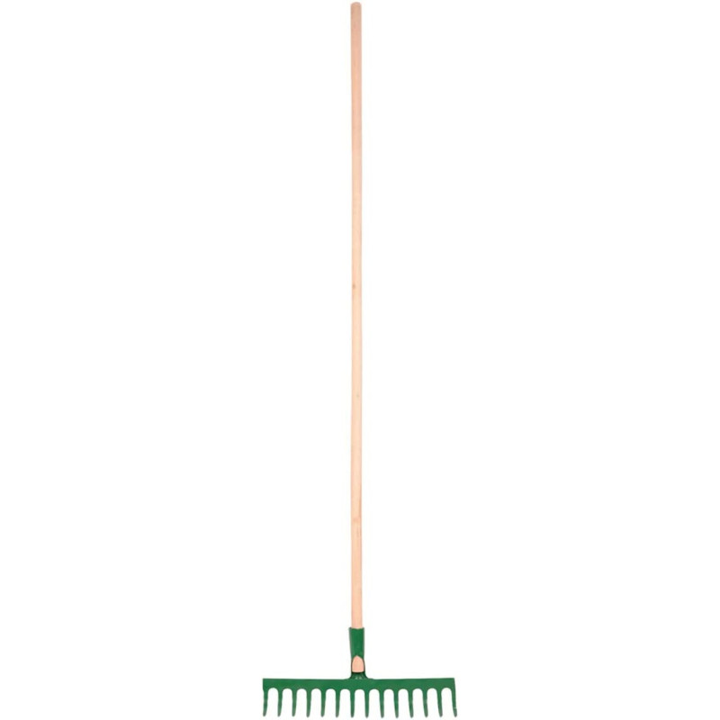 Moonlight Steel Garden Rake (14 Teeth, Green,10182)