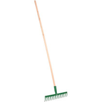 Moonlight Steel Garden Rake (14 Teeth, Green,10182)