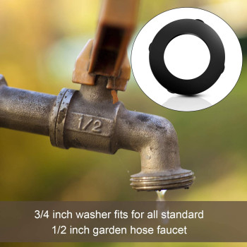 Mudder 20 Pack Shower Head Washers Rubber Washers Seals, Self Locking Tabs Keep Washer Firmly Set Inside Fittings For 1/2 Inch Shower Hose Heads