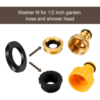 Mudder 20 Pack Shower Head Washers Rubber Washers Seals, Self Locking Tabs Keep Washer Firmly Set Inside Fittings For 1/2 Inch Shower Hose Heads