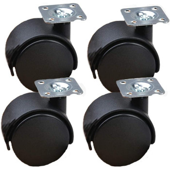 MWPO Furniture Caster,Office Chair Wheel,Swivel Castor Wheel,Diameter 50Mm(2In),Set Of Four,Protect Your Ccarpet/Hardwood
