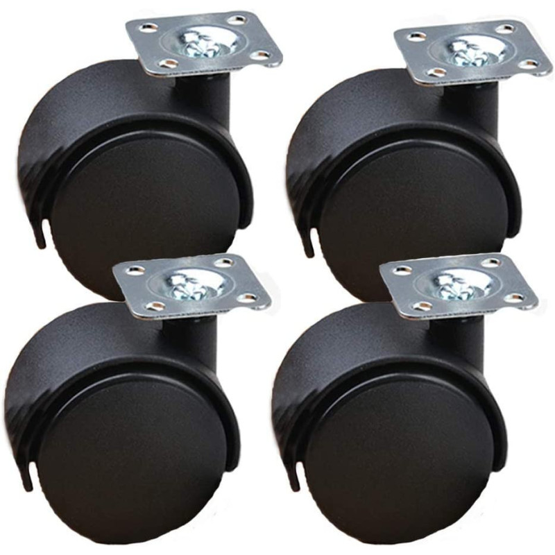MWPO Furniture Caster,Office Chair Wheel,Swivel Castor Wheel,Diameter 50Mm(2In),Set Of Four,Protect Your Ccarpet/Hardwood