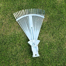 MYFT Adjustable Garden Rake Leaf, Durability Garden Leaf Rake For Lawns, Telescopic Rake Folding Rake, Yard Rake For Leaves, Metal Lawn Rake