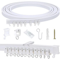 ND Flexible Bendable Ceiling Curtain Track, 5M (16.4Ft), Ceiling Track Ceiling Mount, For Curtain Track With Track Curtain System, Rv Curtain Spacer, Curtain Ceiling Track