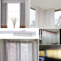 ND Flexible Bendable Ceiling Curtain Track, 5M (16.4Ft), Ceiling Track Ceiling Mount, For Curtain Track With Track Curtain System, Rv Curtain Spacer, Curtain Ceiling Track