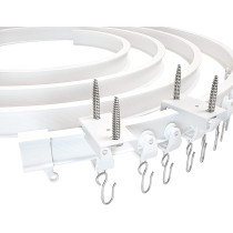NeatiEase Ceiling Curtain Track, Curved Curtain Rail, Flexible Curved Ceiling Track For Curtains, Room Divider, Rv Curtain, Shower Curtain, Hospital Curtain Track System