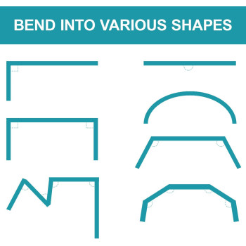 NeatiEase Ceiling Curtain Track, Curved Curtain Rail, Flexible Curved Ceiling Track For Curtains, Room Divider, Rv Curtain, Shower Curtain, Hospital Curtain Track System