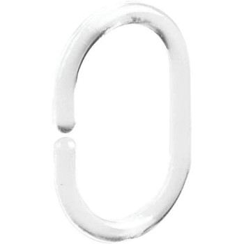 Neostyle Shower Curtain Plastic Hooks For Bathroom Shower Rods Curtains Liners 12Pcs (White)