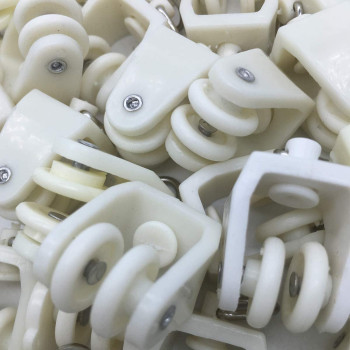 NGe Pulley Accessories Roller Vintage Straight Rail Curved Rail Guide Hook Ring Slide Rail Pulley Curtain Track Rollers Shower Curtain Room Divider Diy Installation Accessories(12.5Mm Dia,100Pcs,I-E)