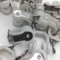 NGe Pulley Accessories Roller Vintage Straight Rail Curved Rail Guide Hook Ring Slide Rail Pulley Curtain Track Rollers Shower Curtain Room Divider Diy Installation Accessories(12.5Mm Dia,20Pcs,I-K)