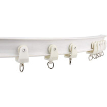NGe Pulley Accessories Roller Vintage Straight Rail Curved Rail Guide Hook Ring Slide Rail Pulley Curtain Track Rollers Shower Curtain Room Divider Diy Installation Accessories(12.5Mm Dia,20Pcs,I-K)