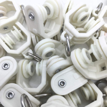 NGe Pulley Accessories Roller Vintage Straight Rail Curved Rail Guide Hook Ring Slide Rail Pulley Curtain Track Rollers Shower Curtain Room Divider Diy Installation Accessories(9Mm Dia,100Pcs,I-H)