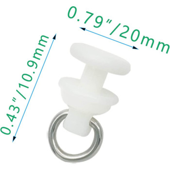 NGe Window Pull Bathroom Curtain Track Pulley, Curtain Track Pulley, Applied To Room Curtains, Bathroom Curtains, Blinds Curtain Plastic Track Pulley(N-B,100Pcs)