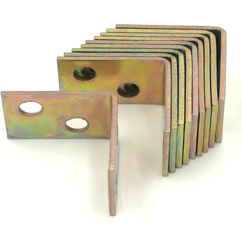 Nine to Nine 10 Pcs 25X25X16Mm 90 Degree Metal Right Angle Bracket Shelf Support