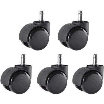 NJM Office Chair Caster Wheel Push Type, Set Of 5 Piece