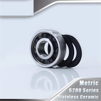 NO LOGO Ball Bearing 6200 6201 6202 Hybrid Ceramic Bearings 1 Pc 440C Stainless Steel Rings With Si3N4 Ceramic Balls Bearing S6200 S6201 S6202 (Size : 6200 2Rs 10X30X9Mm)
