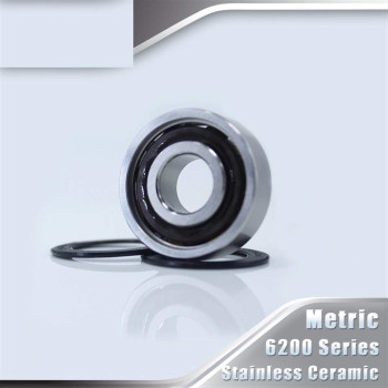 NO LOGO Ball Bearing 6200 6201 6202 Hybrid Ceramic Bearings 1 Pc 440C Stainless Steel Rings With Si3N4 Ceramic Balls Bearing S6200 S6201 S6202 (Size : 6200 2Rs 10X30X9Mm)