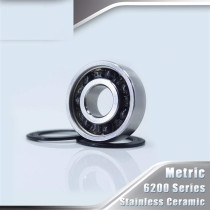 NO LOGO Ball Bearing 6200 6201 6202 Hybrid Ceramic Bearings 1 Pc 440C Stainless Steel Rings With Si3N4 Ceramic Balls Bearing S6200 S6201 S6202 (Size : 6200 2Rs 10X30X9Mm)