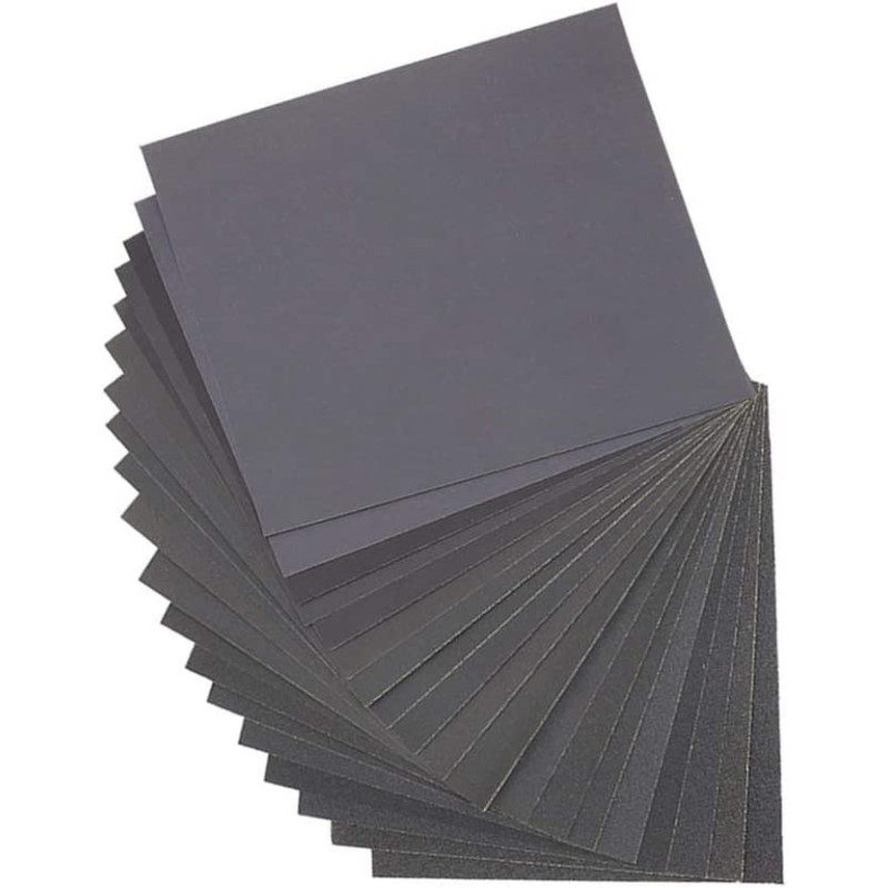Dainerisy 10Pcs Sanding Paper Wet Dry Dual Use Handicraft Woodwork Automobiles Metal Plastic Polishing Sandpaper