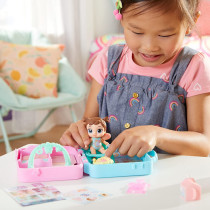 Baby Alive Foodie Cuties, Party Series 2, Surprise Toy, Charm Bracelet, 3-Inch Doll for Kids 3 and Up, 10 Surprises in Lunchbox-Style Case