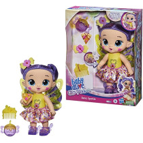 Baby Alive Glo Pixies Doll, Siena Sparkle, Interactive 10.5 inch Pixie Doll Toy For Kids 3 and Up, 20 Sounds, Glows with Pretend Feeding, Multicolor, F2593