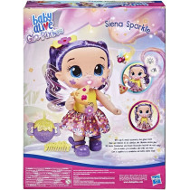 Baby Alive Glo Pixies Doll, Siena Sparkle, Interactive 10.5 inch Pixie Doll Toy For Kids 3 and Up, 20 Sounds, Glows with Pretend Feeding, Multicolor, F2593