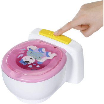 Baby Born Bath Poo Poo Toilet Real Sound Effects For Small Hands Rainbow Glitter Poo 43 Cm Ages 3 & Up, Multicolor, 828373