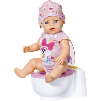 Baby Born Bath Poo Poo Toilet Real Sound Effects For Small Hands Rainbow Glitter Poo 43 Cm Ages 3 & Up, Multicolor, 828373