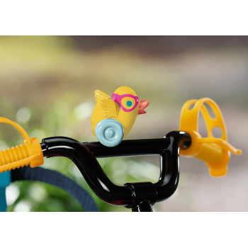 Baby Born Bike For 43 cm Doll - With Horn, Light & Mudguards - Easy For Small Hands, Creative Play Promotes Empathy & Social Skills, For Toddlers 3 Years & Up - Includes Water Bottle