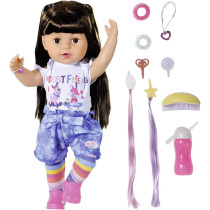 BABY born Sister Brunette 43cm Doll with Accessories, Colourful, 830352