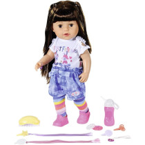BABY born Sister Brunette 43cm Doll with Accessories, Colourful, 830352