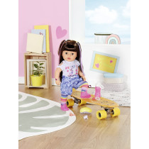 BABY born Sister Brunette 43cm Doll with Accessories, Colourful, 830352