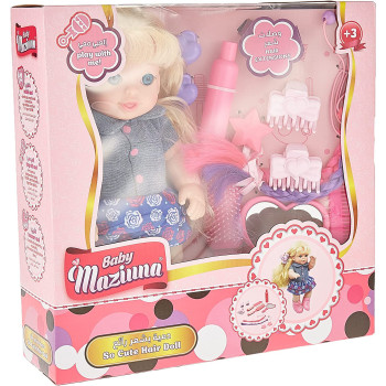 Baby Maziuna So Cute Hair Doll With Hair Extension & Accessories, Multi, 5040