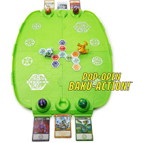 Bakugan Evo Battle Arena, Includes Exclusive Leonidas, 2 Cards and BakuCores, Neon Game Board Collectibles, Ages 6 and Up