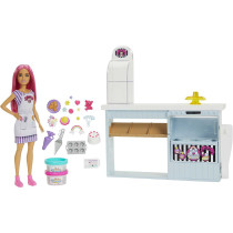 Barbie Bakery Playset With 12 In Petite Doll, Pink Hair, Bakery Station, Cake Making Feature & 20+ Realistic Play Pieces, 3 & Up