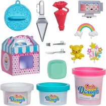 Barbie Cake Decorating Playset with Blonde Doll, Baking Counter and Toy Icing Pieces GFP59