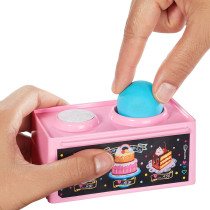 Barbie Cake Decorating Playset with Blonde Doll, Baking Counter and Toy Icing Pieces GFP59