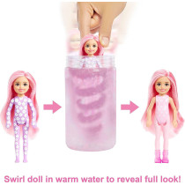 Barbie Chelsea Color Reveal Doll with 6 Surprises, Sunshine & Sprinkles Series with Lavender Flower Print & Color Change: Gift for Kids 3 Years & Older, Multicolor