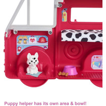 Barbie Chelsea Fire Truck Playset, Chelsea Doll (6 Inch), Fold Out Firetruck, 15+ Storytelling Accessories, Stickers, Ages 3 Years Old & Up