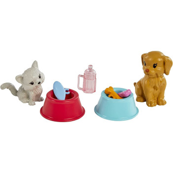 Barbie Chelsea Pet Vet Playset, Brunette Chelsea Doll, 4 Animal Figures, 18 Pet Vet Accessories, Great Gift for Ages 3 Years Old & Up, Mulicolor