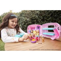 Barbie Club Chelsea Camper Playset With Doll, Puppy, Car, Transforming Camper And Accessories Fxg90