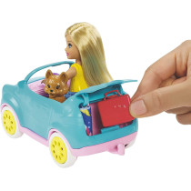 Barbie Club Chelsea Camper Playset With Doll, Puppy, Car, Transforming Camper And Accessories Fxg90