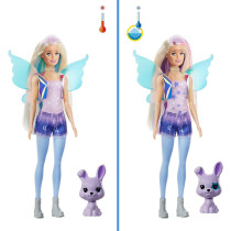 Barbie Color Reveal Peel Fairy Fashion Reveal Doll Set with 25 Surprises Including Blue Peel-able Doll & Pet & 16 Mystery Bags with Clothes & Accessories for 2 Fairy-Inspired Looks