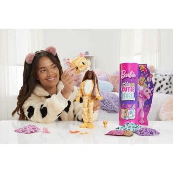 Barbie Cutie Reveal Dolls with Animal Plush Costume & 10 Surprises Including Mini Pet & Color Change, Gift for Kids 3 Years & Older, Multicolour1