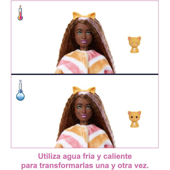 Barbie Cutie Reveal Dolls with Animal Plush Costume & 10 Surprises Including Mini Pet & Color Change, Gift for Kids 3 Years & Older, Multicolour1