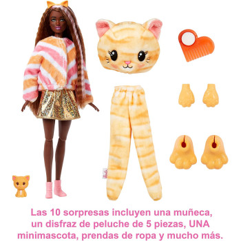 Barbie Cutie Reveal Dolls with Animal Plush Costume & 10 Surprises Including Mini Pet & Color Change, Gift for Kids 3 Years & Older, Multicolour1