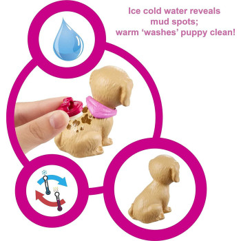 Barbie Doll And Pet Boutique Playset With 4 Pets And Accessories, For 3 To 7 Year Olds Grg90